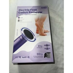 StepLively Electric Foot Callus Remover Purple Grinding Discs Speed Adjustable